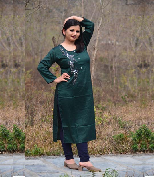 Women's Stylish And Classical Round Neck Printed Kurta