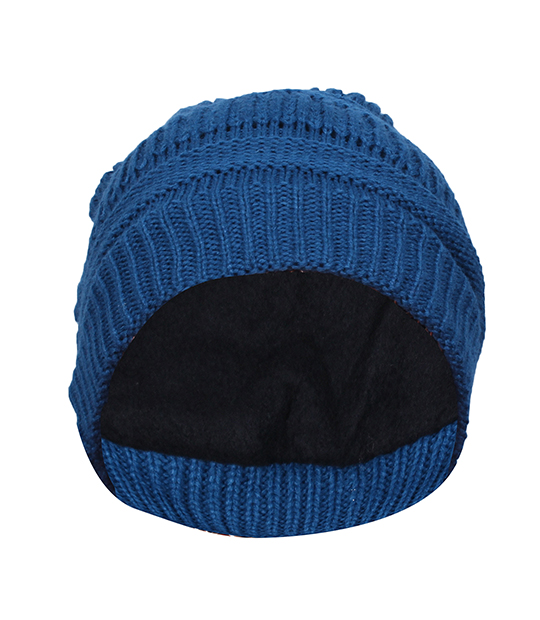 Stylish Soft Woolen Knitted Winter Warm Woolen Cap with Fur