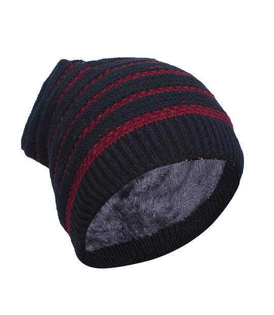 Stylish Soft Woolen Knitted Winter Warm Woolen Cap with Fur