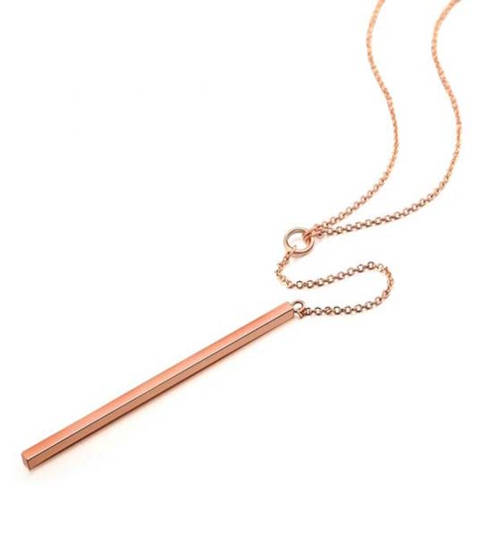 18K Rose Gold Plated Y style Pendant MR045P