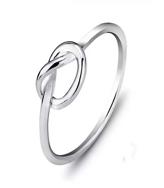 S925 Silver Romantic Knot Ring MR064R