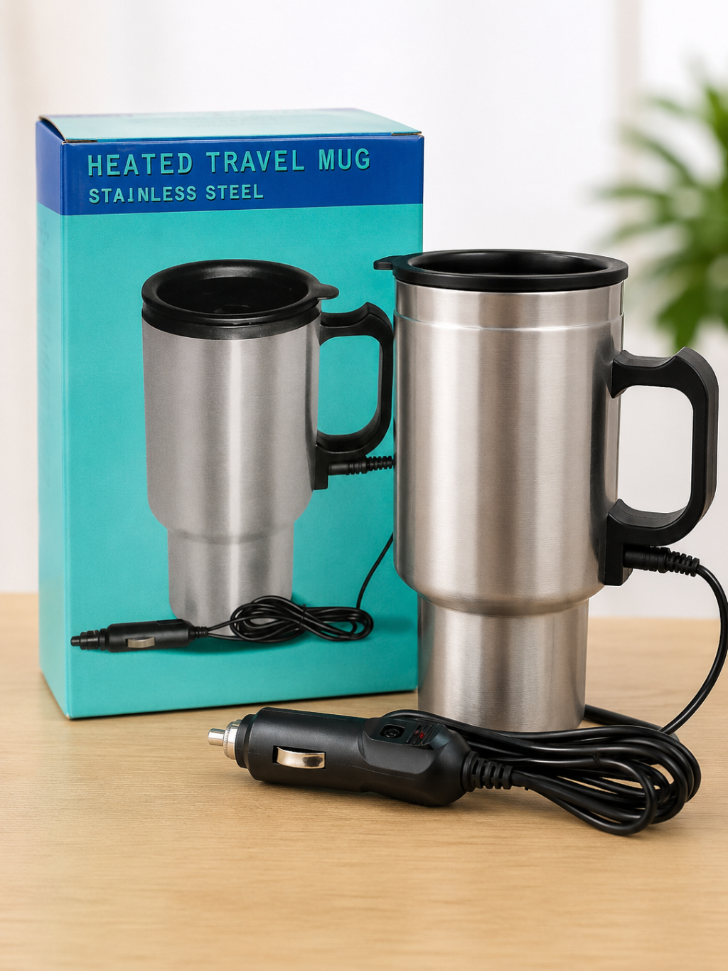 Heated Stainless Steel Travel Mug