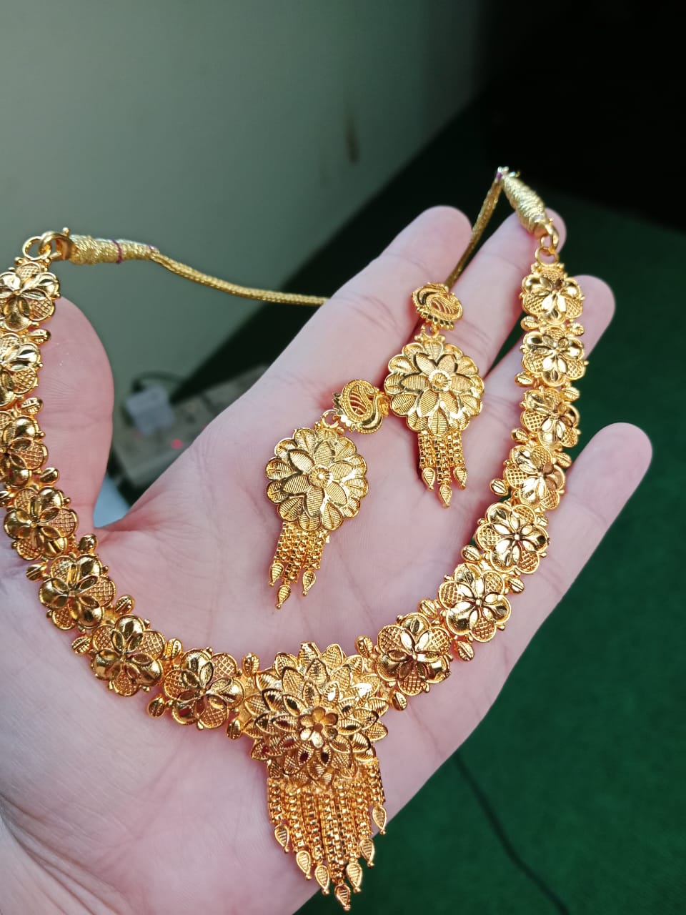 Gold Plated Gold Design Mini Haar For Women