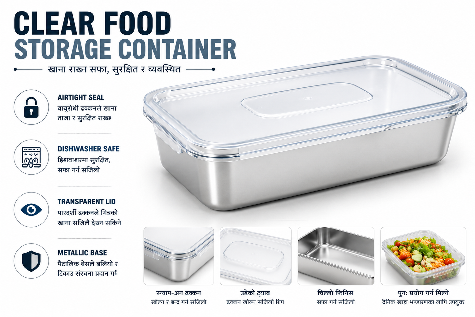 CLEAR FOOD STORAGE CONTAINER