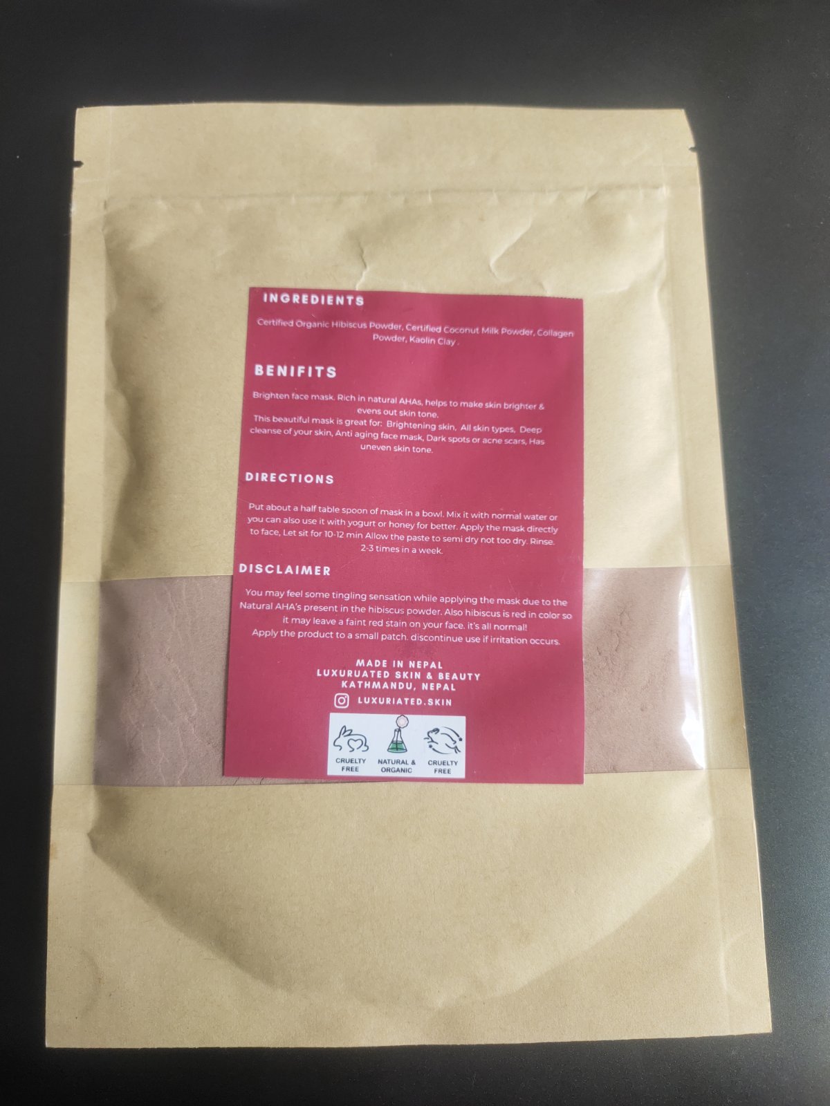 Hibiscus Face mask . With Results! You will glow like a 1000 Watt Rose Bulb!