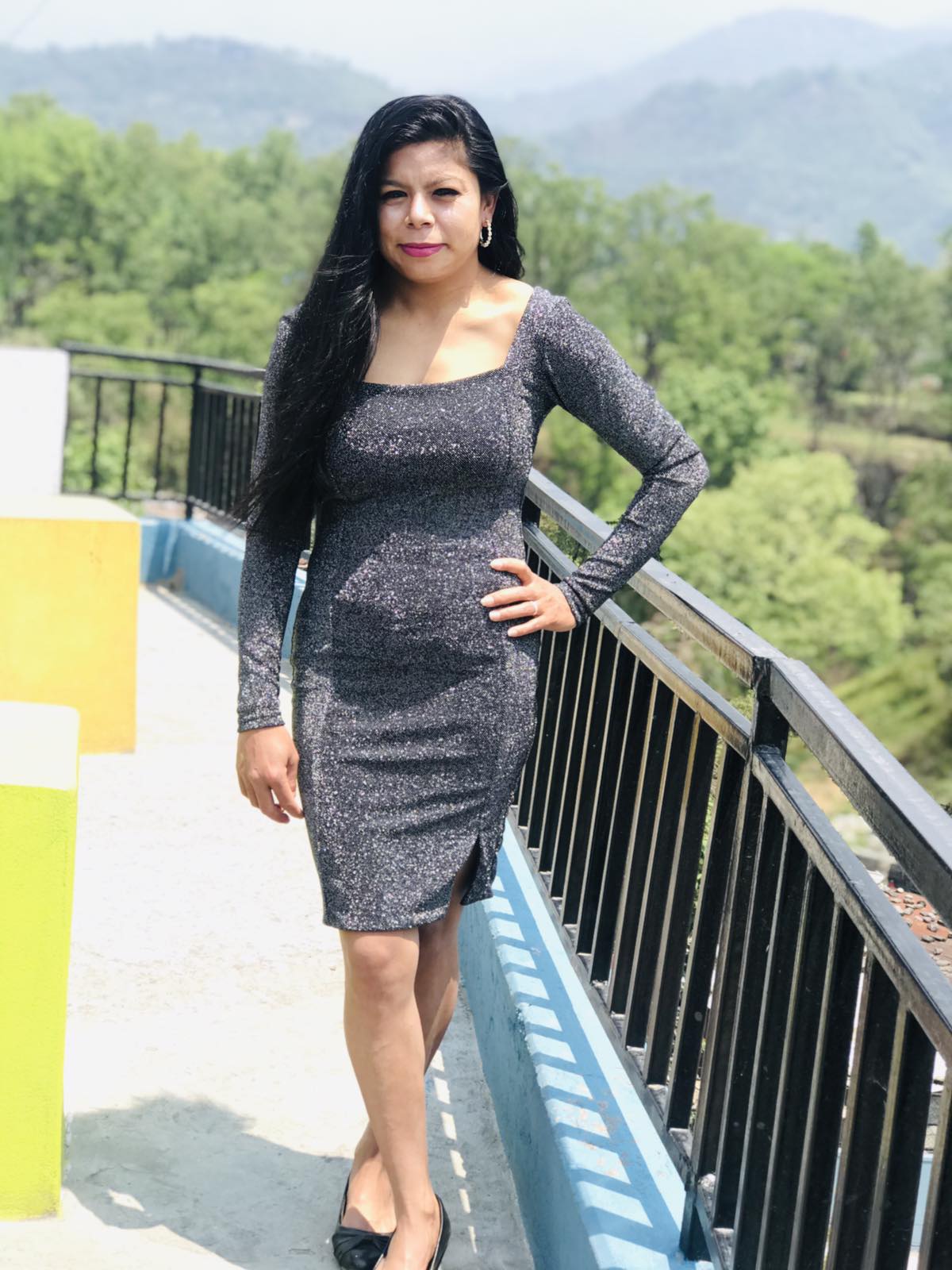 Textured Bodycon Shiny Party Wear One Piece